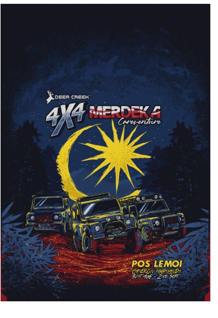 Deer Creek 4x4 Merdeka event t-shirt design