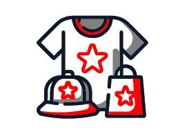 Merch and apparel icon